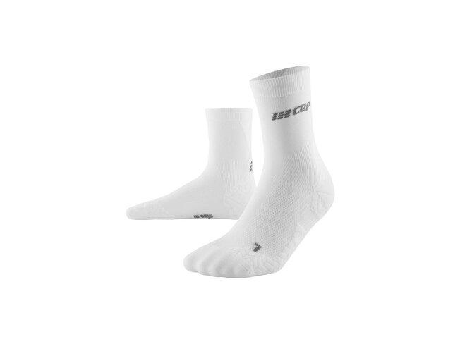 Kompresné ponožky CEP Ultralight Mid cut socks V3 women white