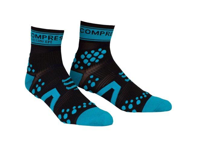Bežecké ponožky Compressport Racing Run Socks V2 black blue