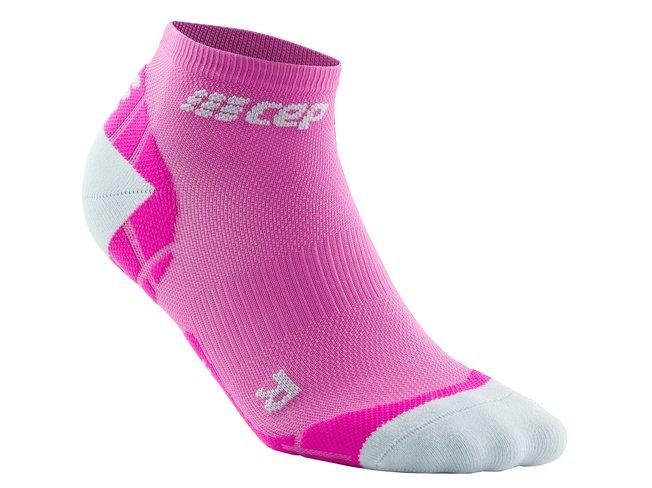 Bežecké ponožky CEP Ultralight Low Cut Socks women pink grey