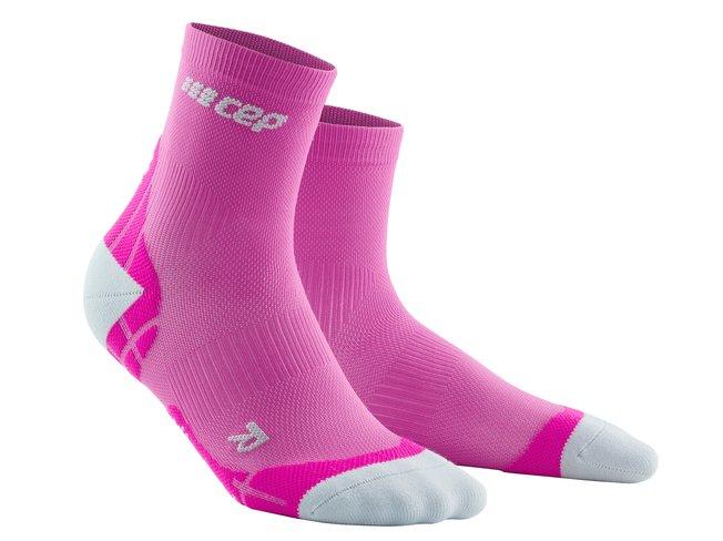 Bežecké ponožky CEP Ultralight Short Socks women pink grey