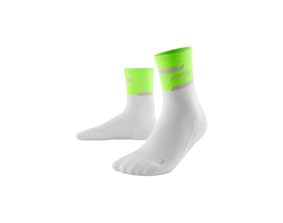 Bežecké ponožky CEP The Run Mid Cut Socks men green white
