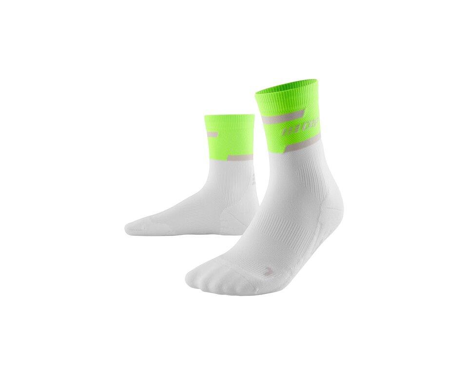Bežecké ponožky CEP The Run Mid Cut Socks men green white